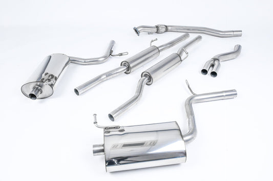 MillTek SSXAU034 Audi A4 Cat-Back Exhaust with 90mm Detachable Trims