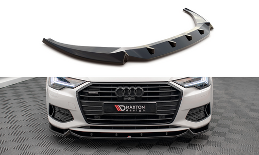 Maxton Design AU-A6-C8-FD2T Front Splitter V.2 Audi A6 C8 | ML Performance UK Car Parts