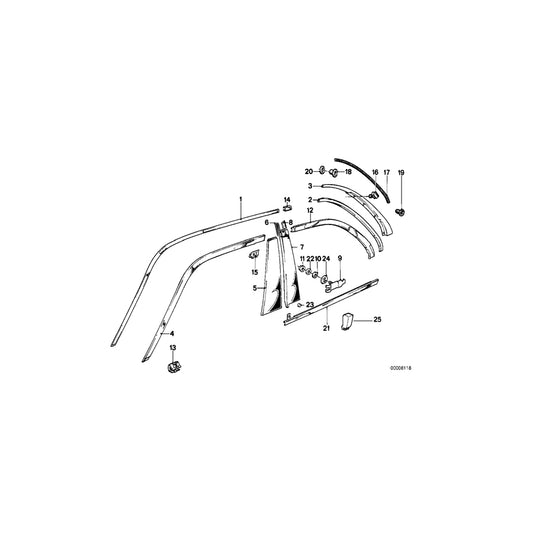 Genuine BMW 51131906568 E30 Rubber Seal (Inc. 318is) | ML Performance UK Car Parts