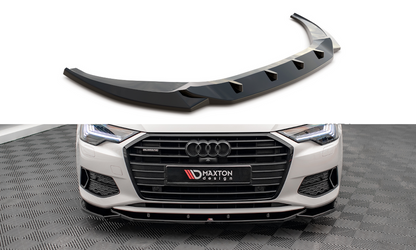 Maxton Design AU-A6-C8-FD1T Front Splitter V.1 Audi A6 C8 | ML Performance UK Car Parts