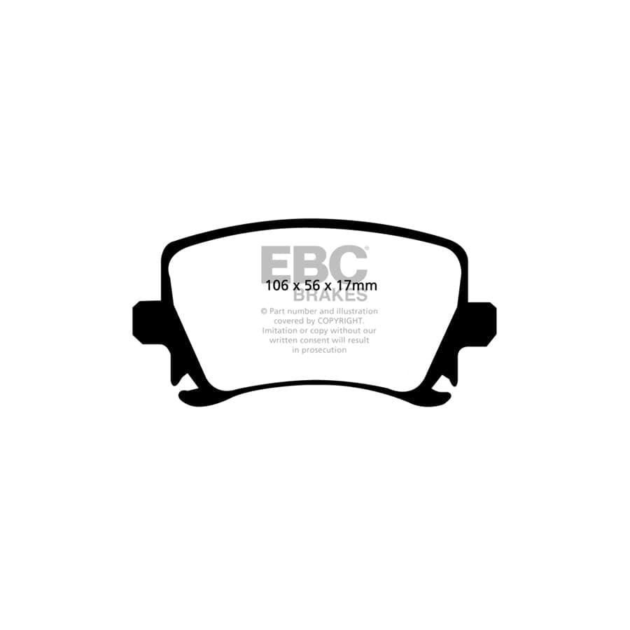 EBC PD07KR041 Audi TT Redstuff Rear Brake Pad & USR Disc Kit - TRW Caliper 2 | ML Performance UK Car Parts