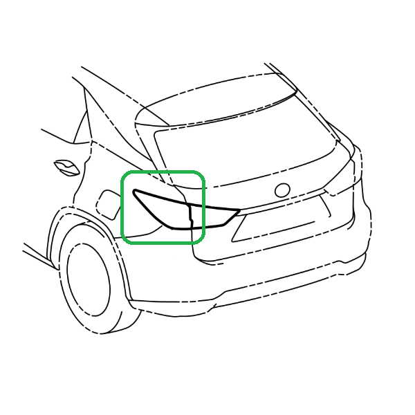 Genuine Lexus 81551-48370 RX Phase 4 O/S Outer Rear Lamp