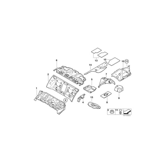 Genuine BMW 51487000295 E66 E67 E65 Sound Insulation Trunk Left (Inc. 745LiS, ALPINA B7 & 740Li) | ML Performance UK Car Parts