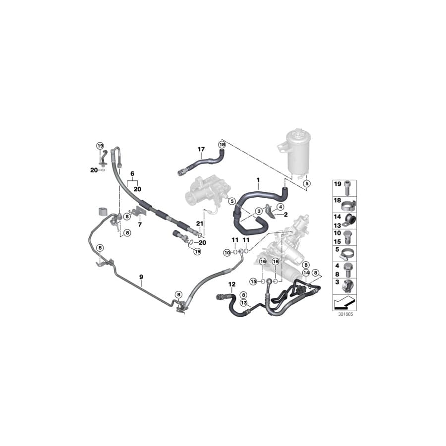 Genuine BMW 32416775831 E70 Bracket, Suction Line, Steering (Inc. X5 4.8i) | ML Performance UK Car Parts