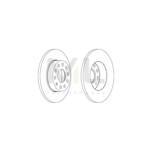 FERODO DDF1276-1 Brake Disc Solid, with bolts/screws | ML Performance Car Parts