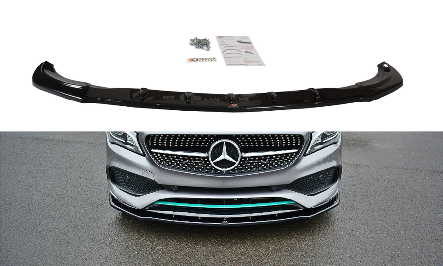 Maxton Design ME-CLA-117F-AMGLINE-FD1T Front Splitter V.1 Mercedes Benz CLA-Class C117 AMG-Line (Facelift) | ML Performance UK Car Parts