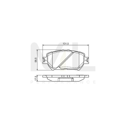 Bosch 0986494363 Brake Pad Set With Anti-Squeak Plate, With Mounting Manual BP1271 | ML Performance Car Parts