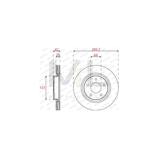 FERODO DDF2099C Brake Disc Vented | ML Performance Car Parts
