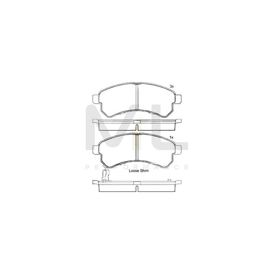 Brembo P 82 004 Brake Pad Set With Acoustic Wear Warning, With Anti-Squeak Plate | ML Performance Car Parts