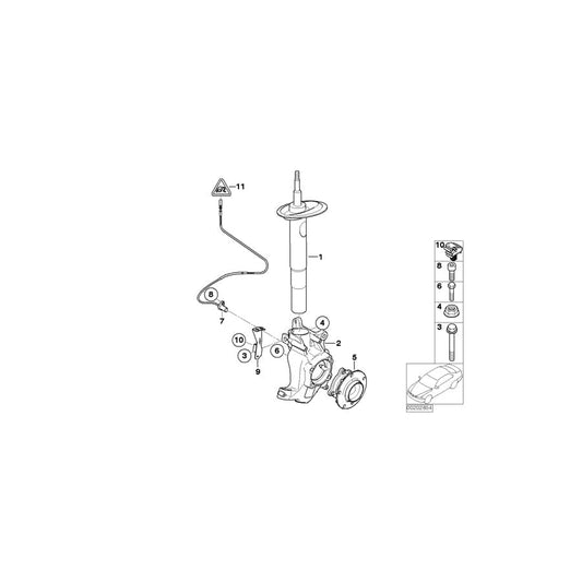 Genuine BMW 31316785530 E65 E66 Front Right Spring Strut (Inc. 740i, 730i & 740Li) | ML Performance UK Car Parts