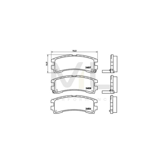 Brembo P 56 017 Brake Pad Set For Nissan Terrano With Acoustic Wear Warning | ML Performance Car Parts