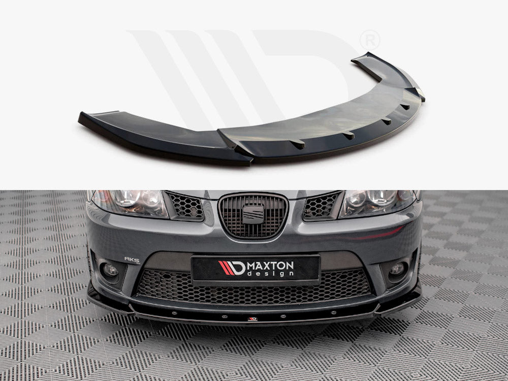 Maxton Design SE-IB-3-CU-FD2T Front Splitter V.2 Seat Ibiza Cupra MK3 (2004-2008) | ML Performance UK Car Parts