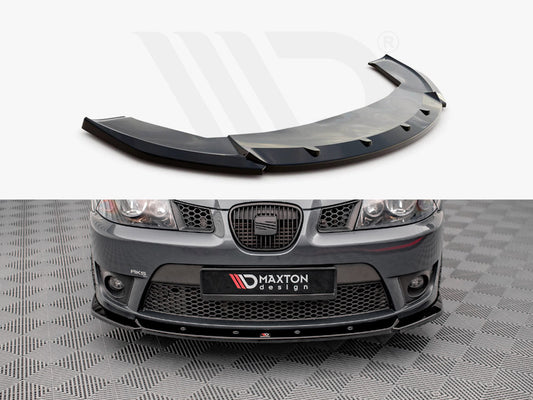 Maxton Design SE-IB-3-CU-FD2T Front Splitter V.2 Seat Ibiza Cupra MK3 (2004-2008) | ML Performance UK Car Parts