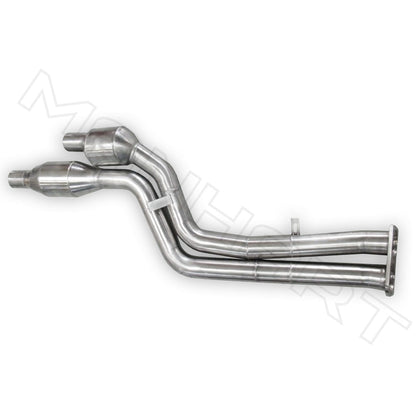 MANHART OPF-DELETE PIPES FOR BMW F97 / F98 X3 M / X4 M (COMPETITION) WITH 200 CELLS HJS CATALYTIC CONVERTERS