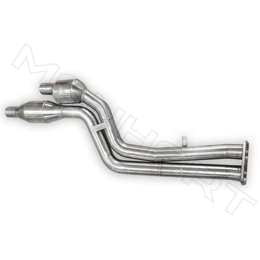 MANHART OPF-DELETE PIPES FOR BMW F97 / F98 X3 M / X4 M (COMPETITION) WITH 200 CELLS HJS CATALYTIC CONVERTERS