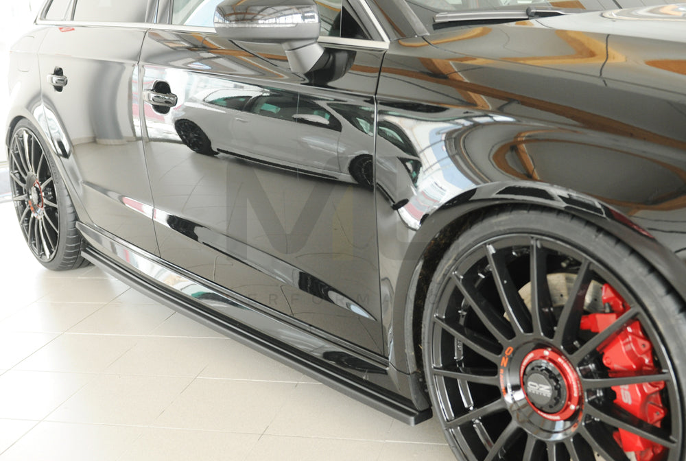 Rieger 00056815 Audi 8V RS3 Side Skirt Splitter 4 | ML Performance UK Car Parts