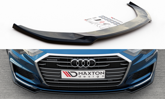 Maxton Design AU-A6-C8-SLINE-FD1T Front Splitter V.1 Audi A6 S-Line / S6 C8 | ML Performance UK Car Parts