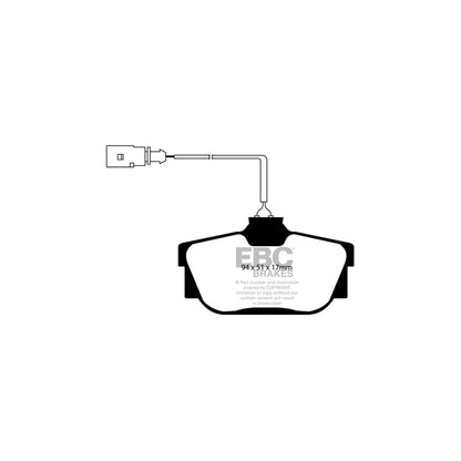 EBC PDKR804 Seat Alhambra (7M) Ultimax Rear Brake Pad & Plain Disc Kit - Girling/TRW Caliper 2 | ML Performance UK Car Parts