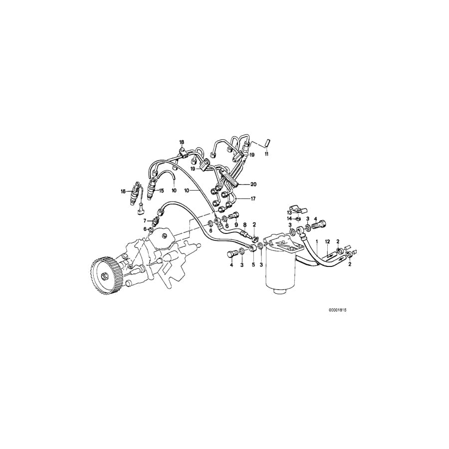 Genuine BMW 13532240969 E30 Fuel Pipe (Inc.  & 324d) | ML Performance UK Car Parts