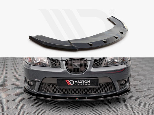 Maxton Design SE-IB-3-CU-FD1T Front Splitter V.1 Seat Ibiza Cupra MK3 (2004-2008) | ML Performance UK Car Parts