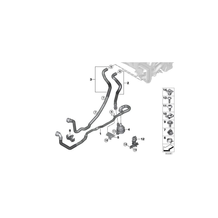 Genuine BMW 64219389088 G07 G05 G06 Bracket For Auxiliary Water Pump (Inc. X7 30dX, X7 40iX & X6 40i) | ML Performance UK Car Parts
