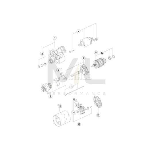 MAHLE ORIGINAL MS 455 Starter motor 12V 1,1kW, Teeth Quant.: 9 | ML Performance Car Parts