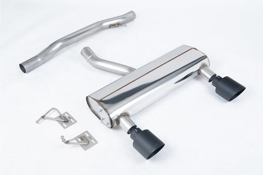 MillTek SSXAU1043 Audi TT Non-Resonated Cat-Back Exhaust with Cerakote Black GT-115 Tips