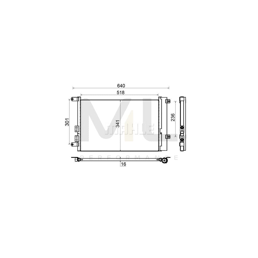 MAHLE ORIGINAL AC 401 000S Air conditioning condenser with dryer | ML Performance Car Parts