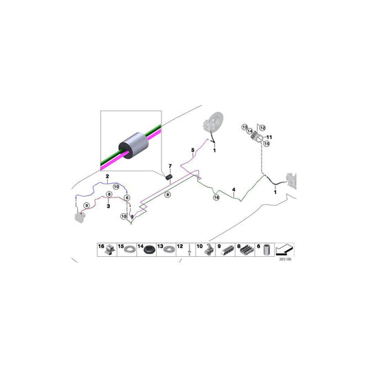 Genuine BMW 34326858634 I15 I12 Bracket, Brake Hose, Rear Right (Inc.  & i8) | ML Performance UK Car Parts