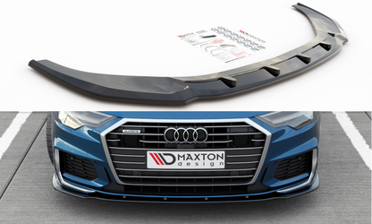 Maxton Design AU-A6-C8-SLINE-FD2T Front Splitter V.2 Audi A6 S-Line / S6 C8 | ML Performance UK Car Parts