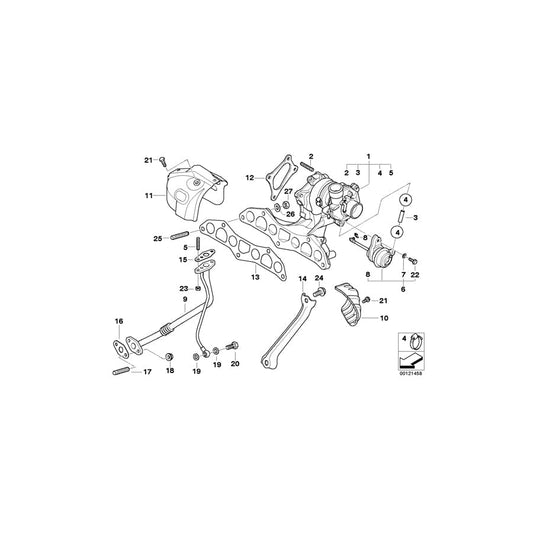 Genuine BMW 11657791869 R50 Stud Bolt M8X31,5 (Inc. One D) | ML Performance UK Car Parts