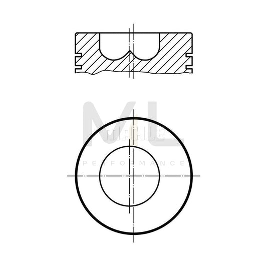 MAHLE ORIGINAL 043 24 00 Piston 91,48 mm, without cooling duct | ML Performance Car Parts