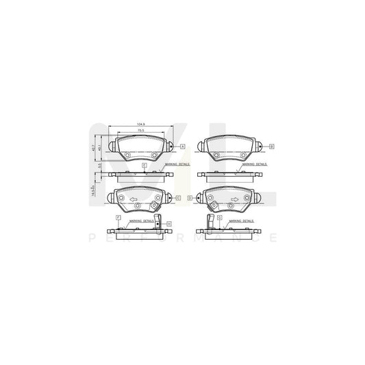Bosch 0986Tb2777 Brake Pad Set Excl. Wear Warning Contact, With Accessories  | ML Performance Car Parts