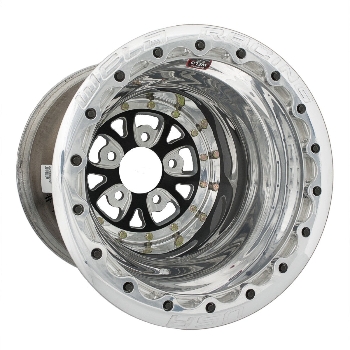 Weld 84P-508280 V-Series Wheel 15x8.25 5x4.75 ET10 BS5 Polished Center - Polished Shell