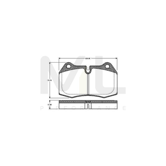 Bosch 0986Tb2247 Brake Pad Set Excl. Wear Warning Contact  | ML Performance Car Parts