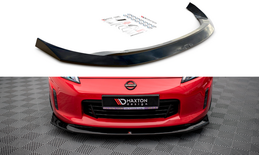 Maxton Design NI-370F-FD1T Front Splitter V.1 Nissan 370Z Facelift | ML Performance UK Car Parts
