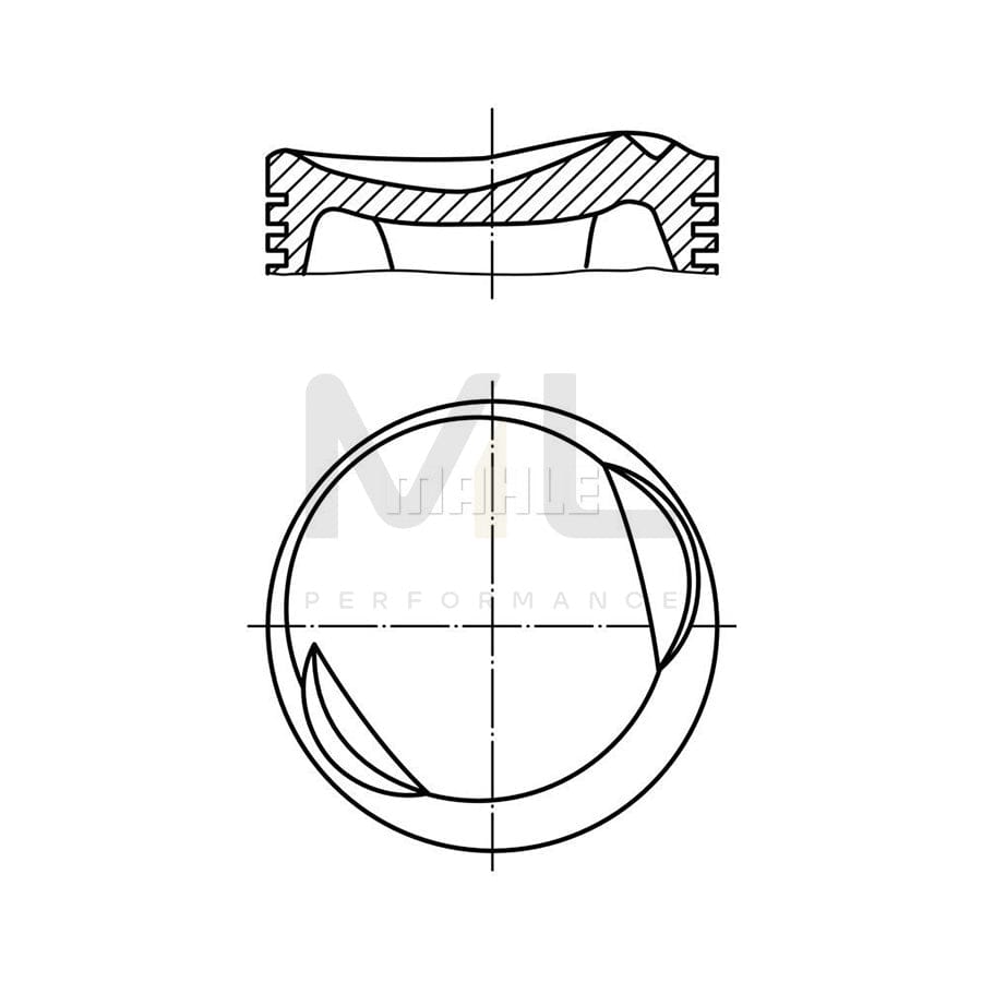 MAHLE ORIGINAL 081 16 00 Piston for BMW 5 Saloon (E28) 84,0 mm, without cooling duct | ML Performance Car Parts