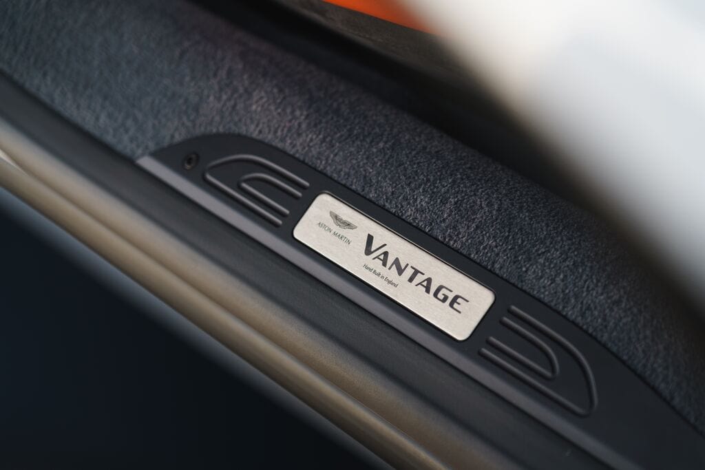 Aston Martin KY63-80-10021 Vantage (2019MY) Personalised Sill Plaque | ML Performance UK Car Parts