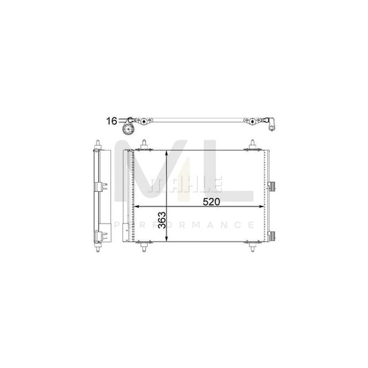 MAHLE ORIGINAL AC 447 000S Air conditioning condenser with dryer | ML Performance Car Parts