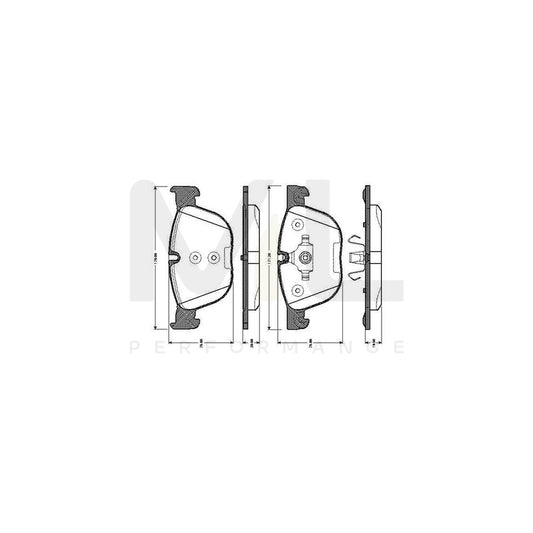 Bosch 0986Tb3035 Brake Pad Set Excl. Wear Warning Contact, With Accessories  | ML Performance Car Parts