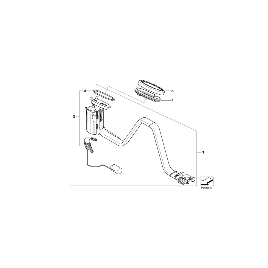 Genuine BMW 16117373505 E61 E60 Delivery Unit With In-Tank Pump, Right 5 BAR (Inc. 530xi, 528xi & 525xi) | ML Performance UK