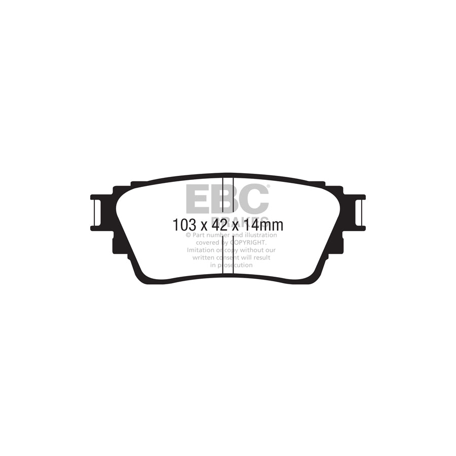 EBC DP42376R Mitsubishi Yellowstuff Rear Brake Pads (Inc. Eclipse Cross & Outlander) 2 | ML Performance UK Car Parts