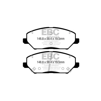 EBC PD01KF1934 Hyundai Kia Greenstuff Front Brake Pad & Plain Disc Kit  2 | ML Performance UK Car Parts
