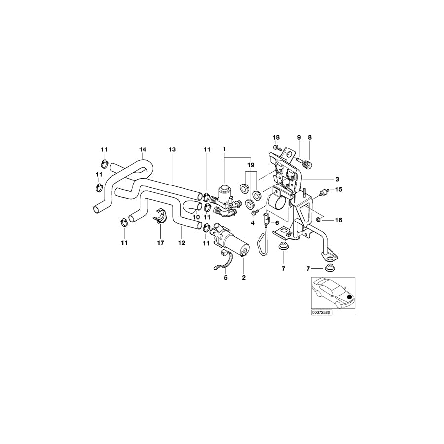 Genuine BMW 64116902192 E52 Additional Water Pump (Inc. Alpina V8 & Z8) | ML Performance UK