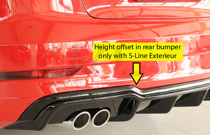 Rieger 00056825 Audi 8V S3 Rear Diffuser 10 | ML Performance UK Car Parts