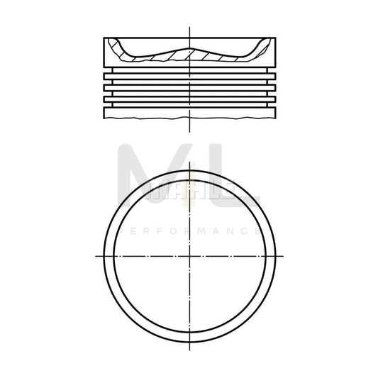 MAHLE ORIGINAL 001 PI 00110 011 Piston 102,3 mm, with piston ring carrier, without cooling duct | ML Performance Car Parts