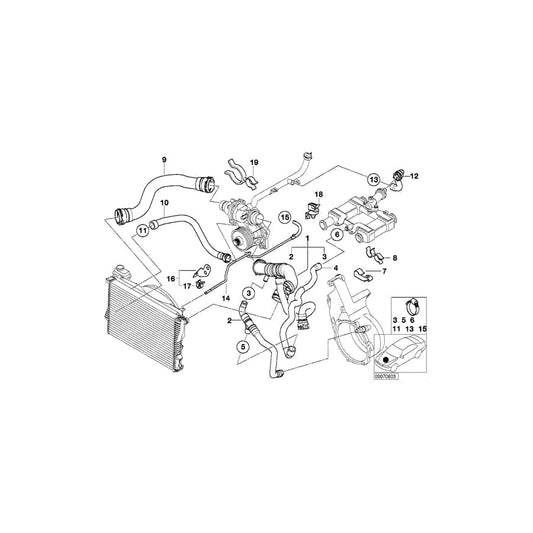 Genuine BMW 11537785041 E65 E38 E70 Tubing Support (Inc. X5 4.8i, 740d & X5 3.0si) | ML Performance UK Car Parts
