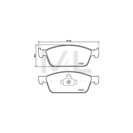 Hella 8DB 355 025-511 Brake Pad Set Not Prepared For Wear Indicator | ML Performance Car Parts