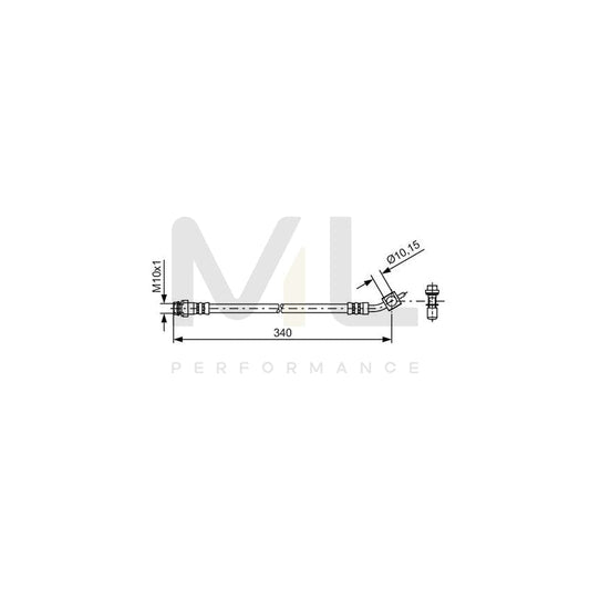 BOSCH 1 987 481 423 Brake Hose 330mm, M10x1 | ML Performance Car Parts