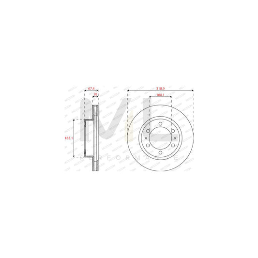 FERODO DDF2746 Brake Disc Vented | ML Performance Car Parts